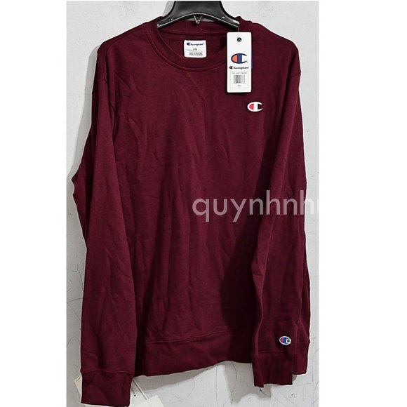 NWT Champion Men’s French Terry Sweatshirt  in Red - Picture 2 of 5